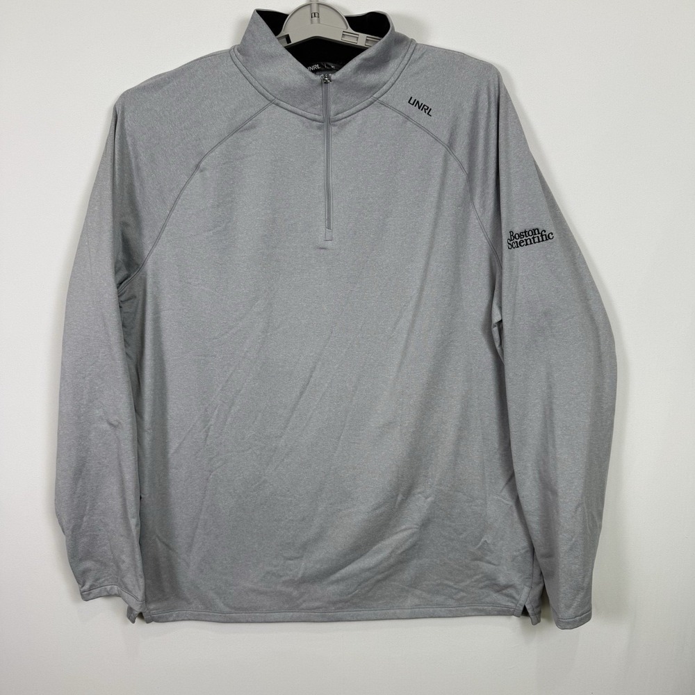 UNRL Interlock 1/4 Zip Pullover Mens XL Long Sleeve Shirt New Embroidered Logo